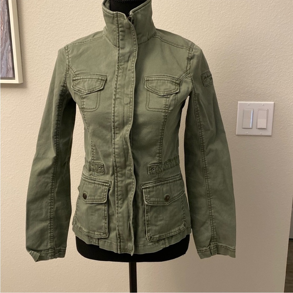 Abercrombie Green Military Jacket- wears great with jeans and shorts